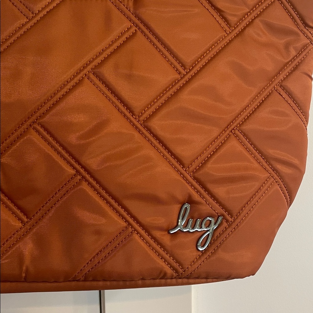 Lug Medium Tote with Trolley Sleeve Skyliner Copper Brown - Picture 2 of 8